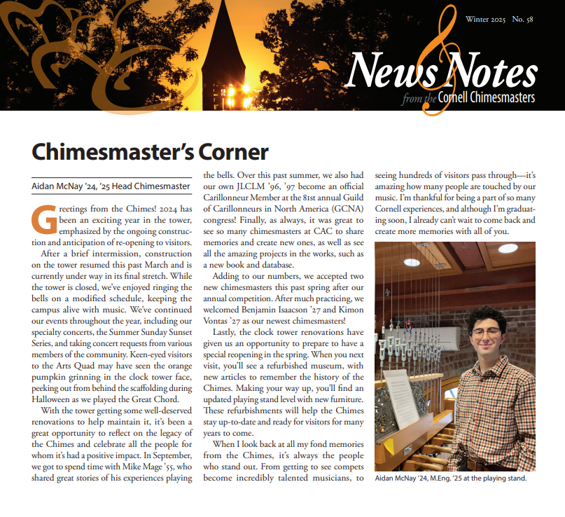 Chimes 2025 Newsletter